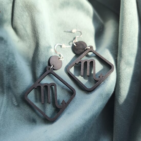 Koka auskari - Skorpiona zīme